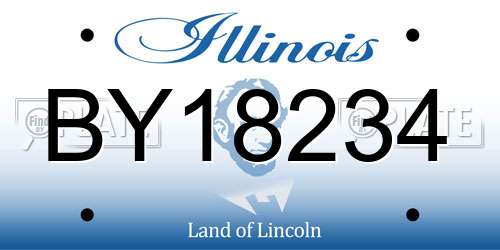 BY18234 Illinois License Plate