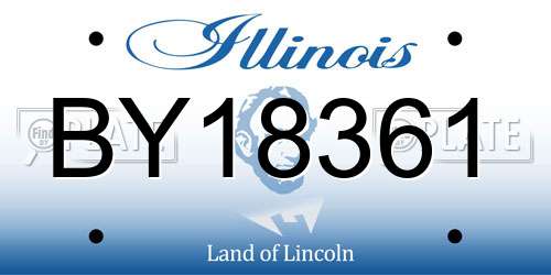 BY18361 Illinois License Plate