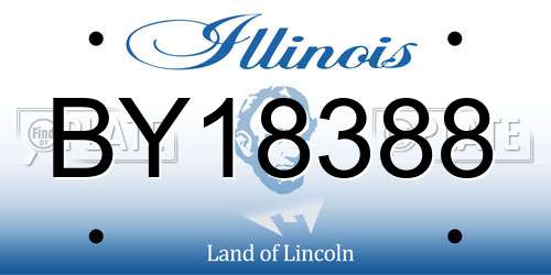 BY18388 Illinois License Plate