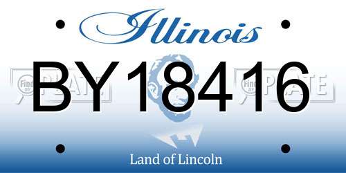 BY18416 Illinois License Plate
