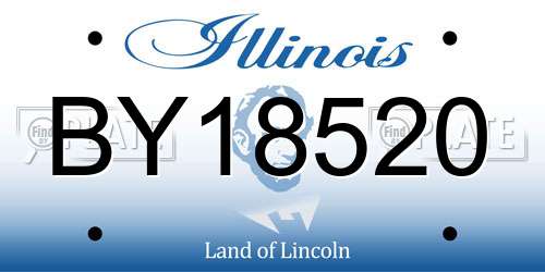 BY18520 Illinois License Plate