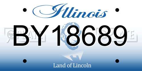 BY18689 Illinois License Plate