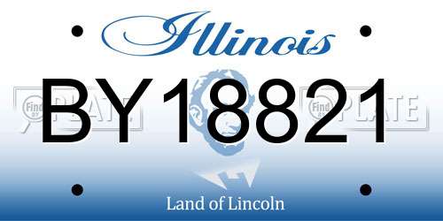 BY18821 Illinois License Plate