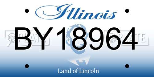 BY18964 Illinois License Plate