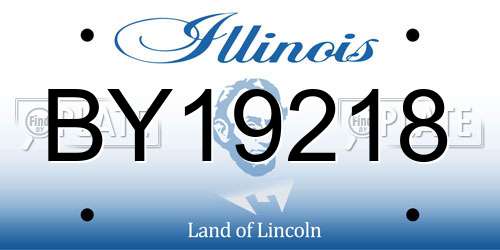 BY19218 Illinois License Plate