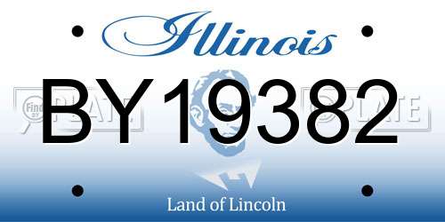 BY19382 Illinois License Plate