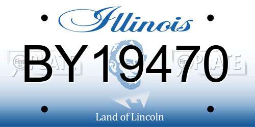 BY19470 Illinois License Plate