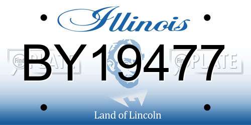BY19477 Illinois License Plate