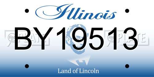 BY19513 Illinois License Plate