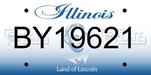 BY19621 Illinois License Plate