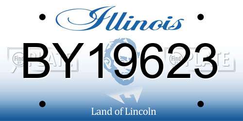 BY19623 Illinois License Plate