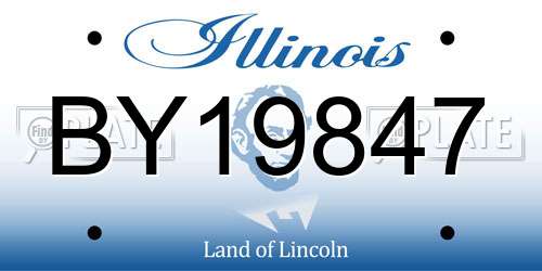 BY19847 Illinois License Plate
