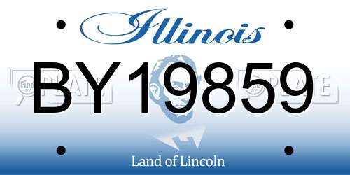 BY19859 Illinois License Plate