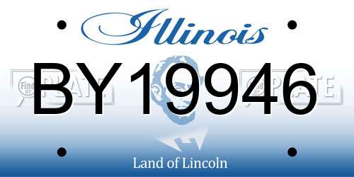BY19946 Illinois License Plate
