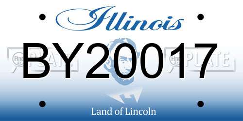 BY20017 Illinois License Plate