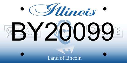 BY20099 Illinois License Plate