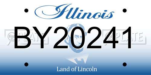 BY20241 Illinois License Plate