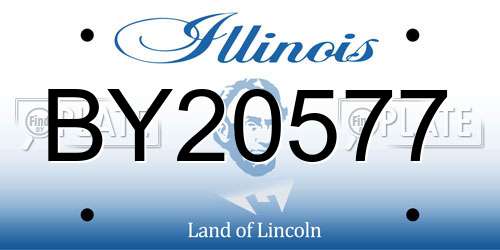BY20577 Illinois License Plate