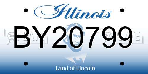 BY20799 Illinois License Plate