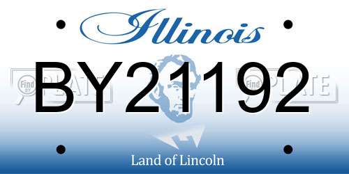 BY21192 Illinois License Plate