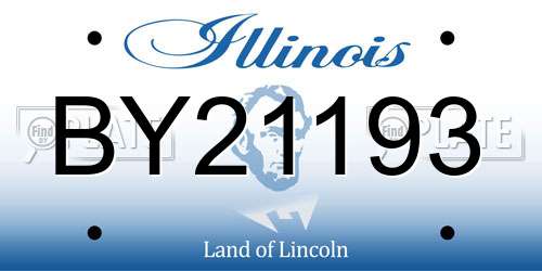 BY21193 Illinois License Plate