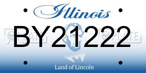 BY21222 Illinois License Plate
