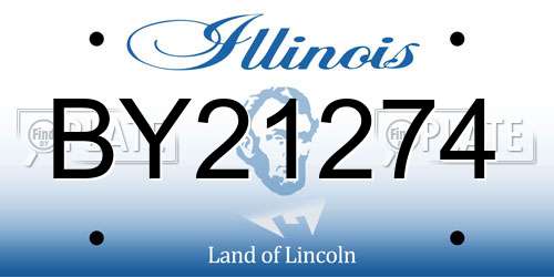 BY21274 Illinois License Plate