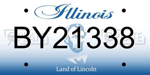 BY21338 Illinois License Plate