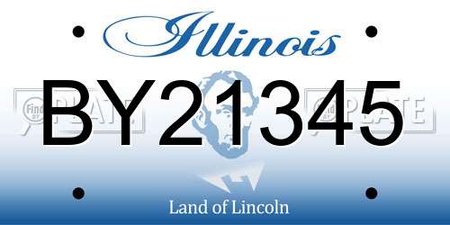 BY21345 Illinois License Plate