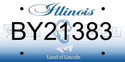 BY21383 Illinois License Plate