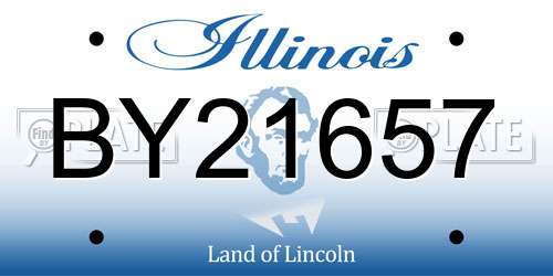 BY21657 Illinois License Plate