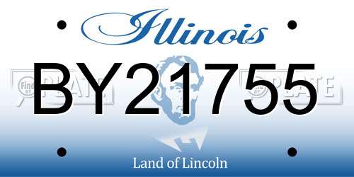 BY21755 Illinois License Plate