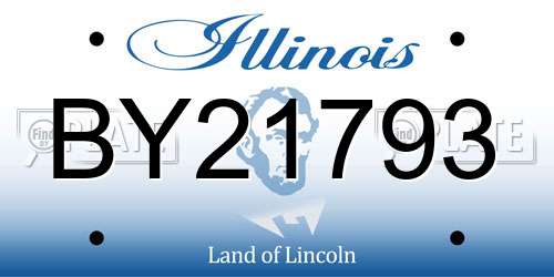 BY21793 Illinois License Plate