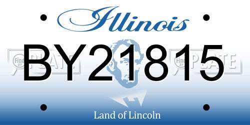 BY21815 Illinois License Plate
