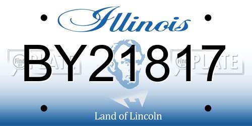 BY21817 Illinois License Plate