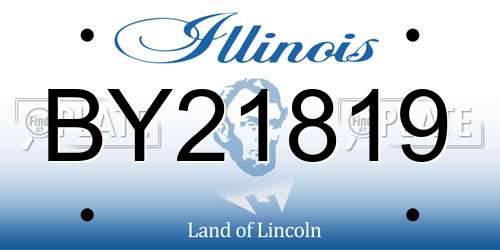 BY21819 Illinois License Plate