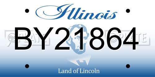 BY21864 Illinois License Plate