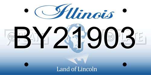BY21903 Illinois License Plate