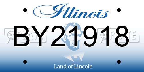 BY21918 Illinois License Plate