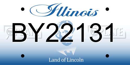 BY22131 Illinois License Plate