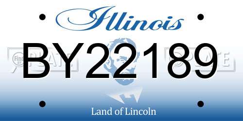 BY22189 Illinois License Plate