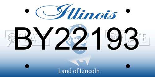 BY22193 Illinois License Plate
