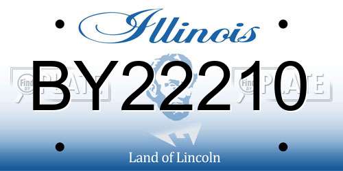 BY22210 Illinois License Plate
