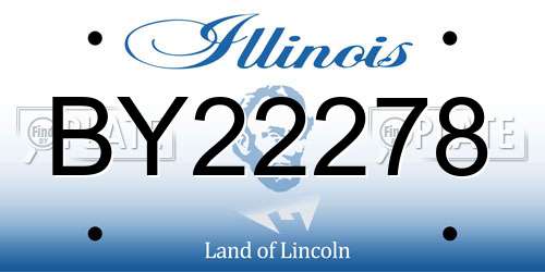 BY22278 Illinois License Plate