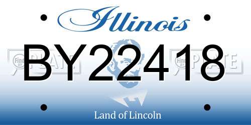 BY22418 Illinois License Plate