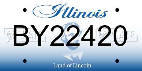 BY22420 Illinois License Plate