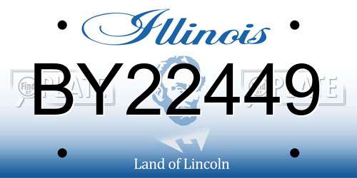 BY22449 Illinois License Plate