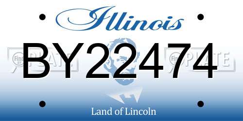 BY22474 Illinois License Plate