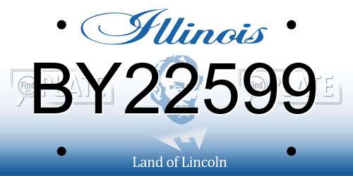 BY22599 Illinois License Plate