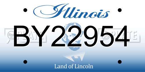 BY22954 Illinois License Plate